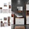 Badmöbel-Set Vicco Irma Weiß Hochglanz/Goldkraft Eiche 4 Produktbild-Vorschau 2
