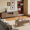 Merax Couchtisch und TV-Ständer-Kombination aus Massivholz Produktbild-Vorschau 4