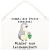 Mr. & Mrs. Panda Schild Winzer Leidenschaft DIN A6 - Weiß - Produktbild-Vorschau 1