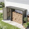 Outsunny 2-in-1 Kaminholzregal Außen verzinkter Stahl 235 x Produktbild-Vorschau 9