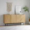 okwish Sideboard Kommode mit 4 Türen und Metall-Inlay, Produktbild-Vorschau 2