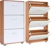 Meuble à chaussures 3 abattants 115x60x24cm Armoire de Voir les images du produit 4