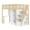 Flieks Lit superposé 90x200 avec armoire, Lit surélevé avec Voir les images du produit 7