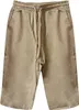 Damen Leinen-Shorts Sommer Knielang mit Kordelzug, Luftig Produktbild-Vorschau 2