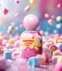 A perfume bottle surrounded by marshmallows and candy. Náhľad obrázku produktu