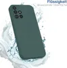 A green phone case is shown with water splashing around it, suggesting a water-repellent feature. Produktbild-Vorschau