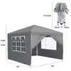 Tente pliante NAIZY 3 x 3 m, imperméable et résistante aux Voir les images du produit 2