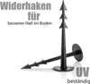 BigDean 200x Erdnägel für Unkrautvlies mit 3 Widerhaken Produktbild-Vorschau 5