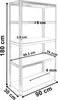 Regał Magazynowy Conor 875 Kg 180 X 90 X 30 Cm Podgląd zdjęcia produktu 14