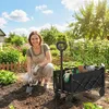 Outsunny Bollerwagen 60L Faltbar Handwagen Gartenwagen mit Produktbild-Vorschau 9