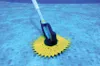 A pool cleaner is shown underwater on the tiled floor of a swimming pool. Produktbild-Vorschau