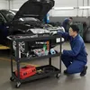 Carrello da officina Relaxdays, carrello portautensili a 3 Anteprima dell’immagine prodotto 2