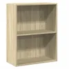 vidaXL Regał na książki 2 przegrody dąb sonoma 60x30x76,5 Podgląd zdjęcia produktu 1