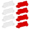 A collection of red and white toy car barriers arranged in two columns. Produktbild-Vorschau