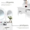 Coiffeuse avec 3 miroirs 7 tiroirs - blanc Voir les images du produit 3