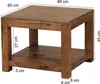 Couchtisch MUMBAI Massiv-Holz Sheesham 60 x 60 cm Produktbild-Vorschau 8