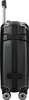 A black trolley suitcase shown from the front. Produktbild-Vorschau