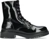 A studio shot of a black patent leather boot. Produktbild-Vorschau
