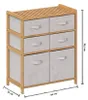 Bambusregal TIDY mit 6 Stoffkörben, H. 78,5 cm Produktbild-Vorschau 7