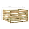 vidaXL Composteur à lattes 120x120x70 cm Bois de pin Voir les images du produit 4