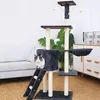 Katzen Kratzbaum Simba 142 cm groß Dunkelgrau - Deluxe Produktbild-Vorschau 1