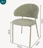 Eetkamerstoel 'Lipis', set van 2. Beklede stoel met metalen Productafbeelding-voorbeeld 4