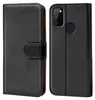 A black flip case for a smartphone, shown from the front and back. Produktbild-Vorschau