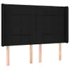 vidaXL LED Kopfteil Schwarz 147x16x118/128 cm Stoff - LED Produktbild-Vorschau 4