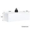 SONNI Meubles TV blancs brillants suspendus en bois 100 x Voir les images du produit 5