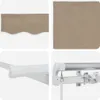 Stabli Möbel Einziehbare Markise Beige und Weiß 250 x 200 Produktbild-Vorschau 8