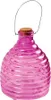 Wespenfalle Glas Groß Insektenfalle Geriffelt Pink 20cm Produktbild-Vorschau 1