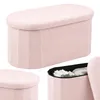 Panca Relaxdays, rivestita in tessuto tipo "teddy", con Anteprima dell’immagine prodotto 1