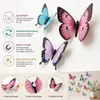 32 Stück 3D-Schmetterlinge Wanddeko bunt – Produktbild-Vorschau 2