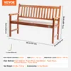 Panca da giardino VEVOR panca da patio in legno, 127 cm Anteprima dell’immagine prodotto 7