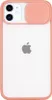 A pink and clear iPhone case with a camera cover. Produktbild-Vorschau