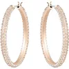 Swarovski Dextera Kreolen, Rosa, Roségold-Legierungsschicht Produktbild-Vorschau 1