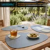 Arendo Tischset oval 12-teilig aus Kunstleder, 6 Platzsets Produktbild-Vorschau 6