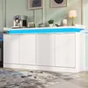 Mueble aparador Flieks con 4 puertas, iluminación LED y Vista previa de la imagen del producto 4
