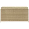 A front view of a beige poly rattan storage chest. Náhled obrázku produktu