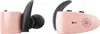 Two pink and black wireless earbuds shown from different angles against a white background. Produktbild-Vorschau
