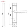 DOMINO Türgriff-Garnitur LOFT BB-Buntbart Langschild Produktbild-Vorschau 4