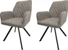 Two gray armchairs with black legs on a white background. Produktbild-Vorschau