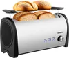 A Steinborg toaster with bread slices and buns on top, set against a white background. Produktbild-Vorschau