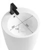 Lavabo freestanding rotondo in Vetroceramica bianco lucido Anteprima dell’immagine prodotto 5