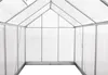 Interior view of an empty greenhouse with a metal frame and translucent panels. Produktbild-Vorschau