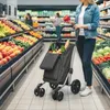 HOMCOM boodschappenwagen, inklapbaar, met koelvak en Productafbeelding-voorbeeld 2