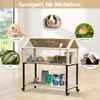 Kleintierkäfig Nagerkäfig aus Holz, Kleintiergehege Produktbild-Vorschau 7