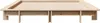 A wooden bed frame with a slatted base, shown from a side-angle against a white background. Produktbild-Vorschau