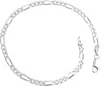 SILBERKETTEN STORE Figarokette Armband 3,4mm - 925 Silber, Produktbild-Vorschau 1