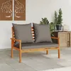 vidaXL Gartensofa 120 cm mit Kissen Massivholz Akazie Produktbild-Vorschau 3